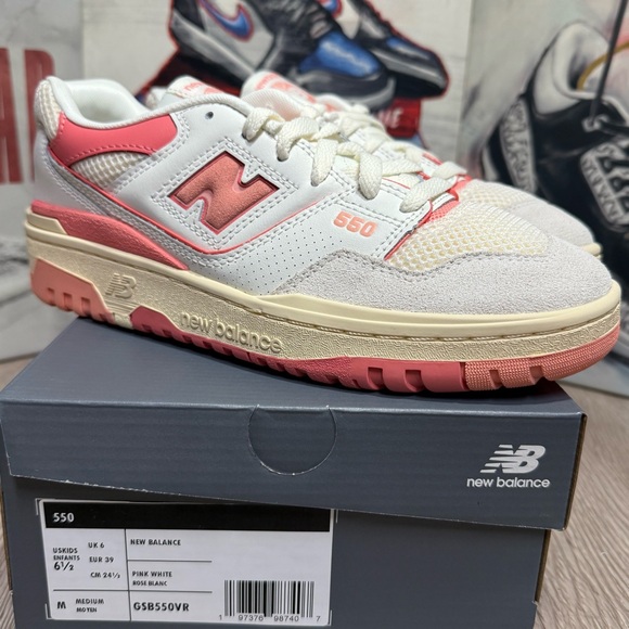 New Balance 550 Desert Pink Sea Salt Shoes GS
5.5Y/7W, 6Y/7.5W, 6.5Y/8W, 7Y/8.5W - Picture 11 of 13